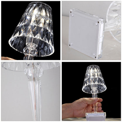 RGB Crystal Touch Table Lamp – Diamond Rose LED Bedside Light with Remote & USB/Rechargeable Modes | 16 Colours