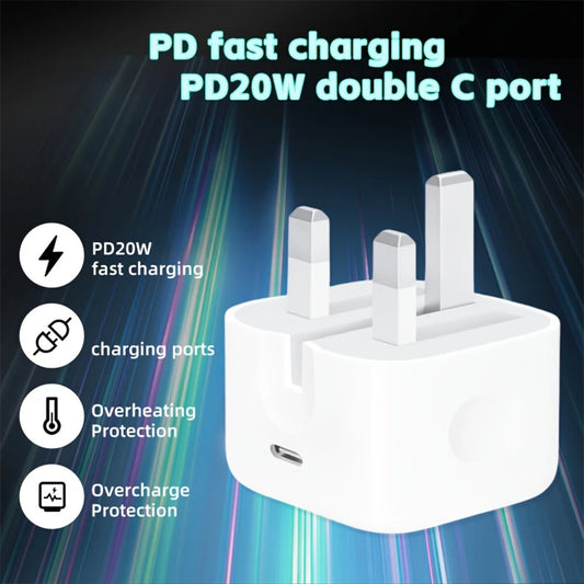 20W USB-C PD Fast Charger Plug with USB-C Cable | Buy Online at Amizek