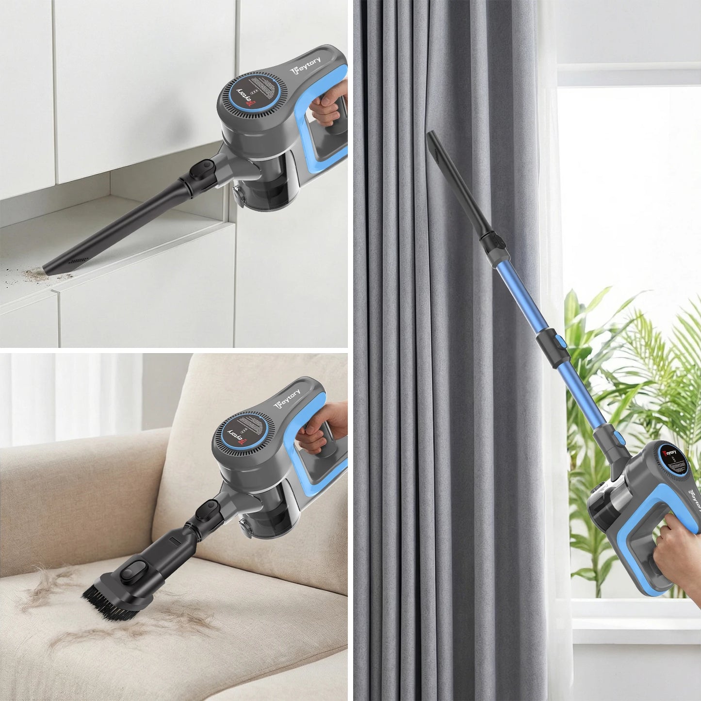 Cordless Stick Vacuum Cleaner | 20,000Pa, 130,000RPM Motor, 90° Flexible Head, HEPA Filter, 2 Modes, Wall Mount