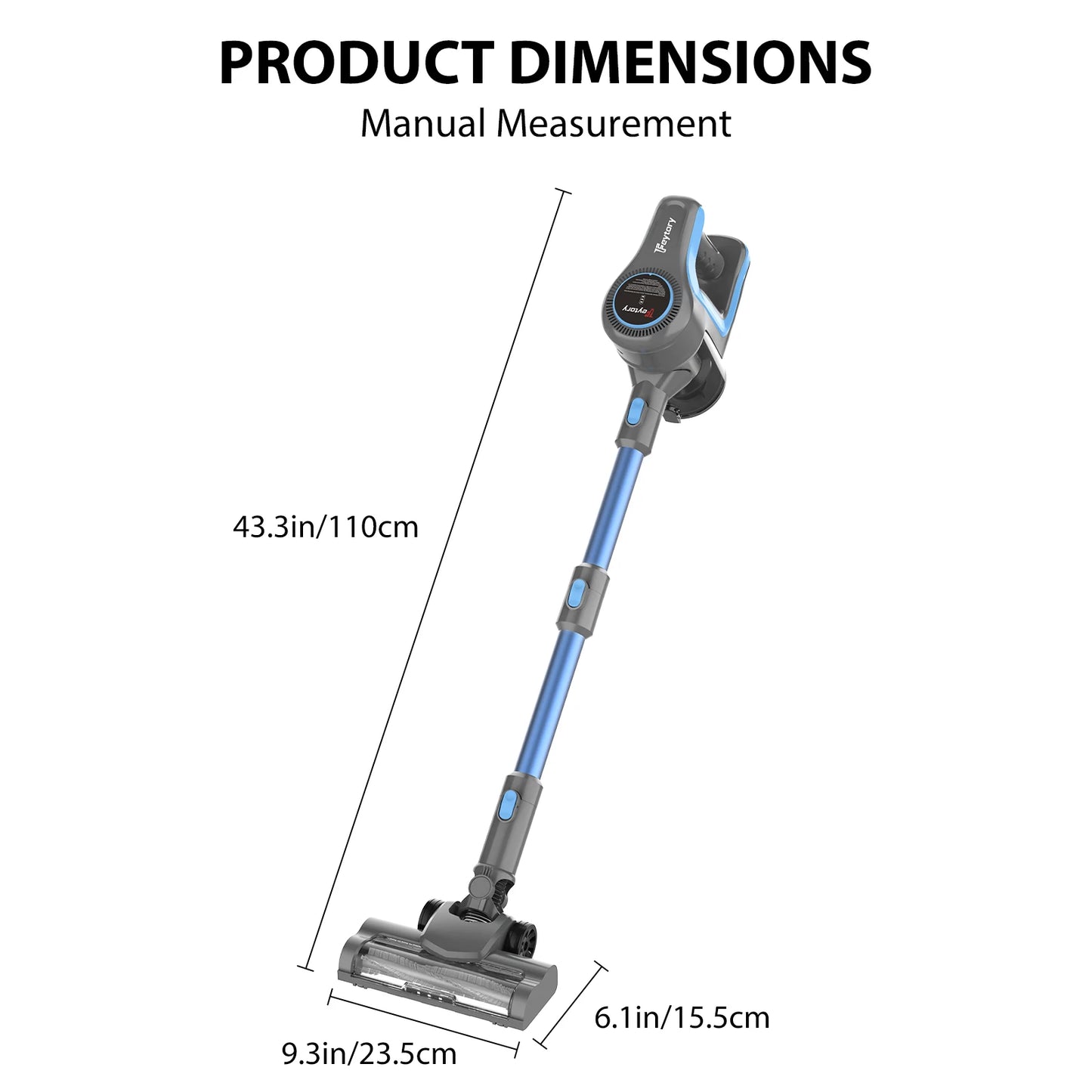 Cordless Vacuum Cleaner, 6-in-1 Stick Vacuum with 15000PA Strong Suction, LED Floor Light & 40-Min Long Runtime, 1000w Lightweight Handheld Vacuum for Pet Hair, Hard Floors, Carpets, Stairs, Home, Car Use