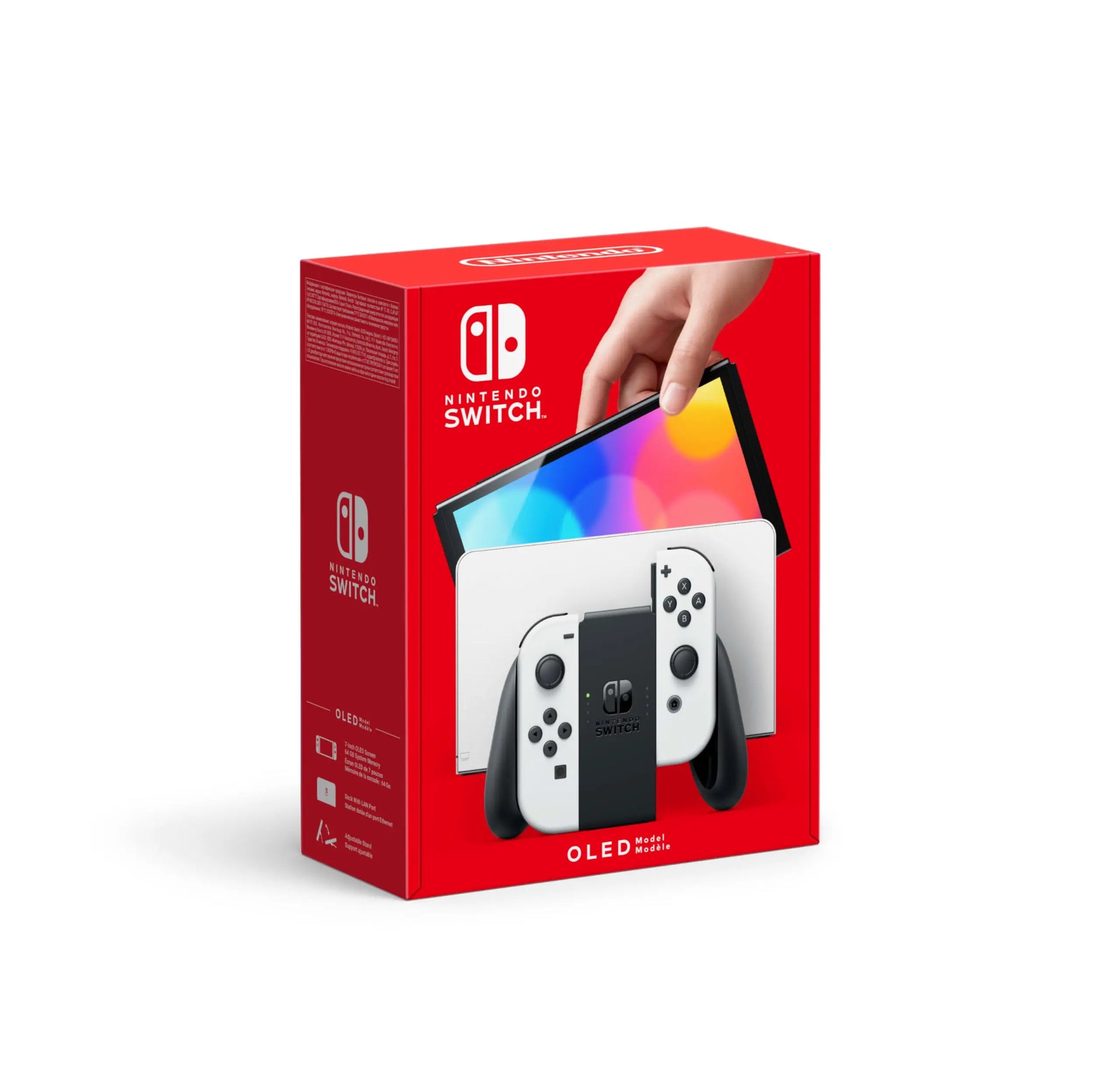 Nintendo Switch OLED Model – 7’’ Vibrant Display Enhanced Audio 64GB Storage & Dock – Portable Console for Home &