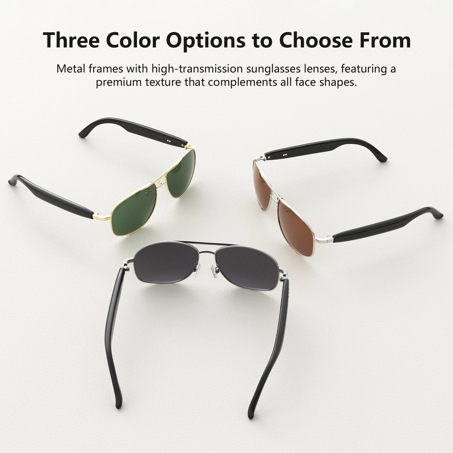 Blackview D1 Pro Smart Glasses | BLE 6.0, Voice Assistant, IP54 Waterproof, UV Protection, Dual Mic & Noise Reduction