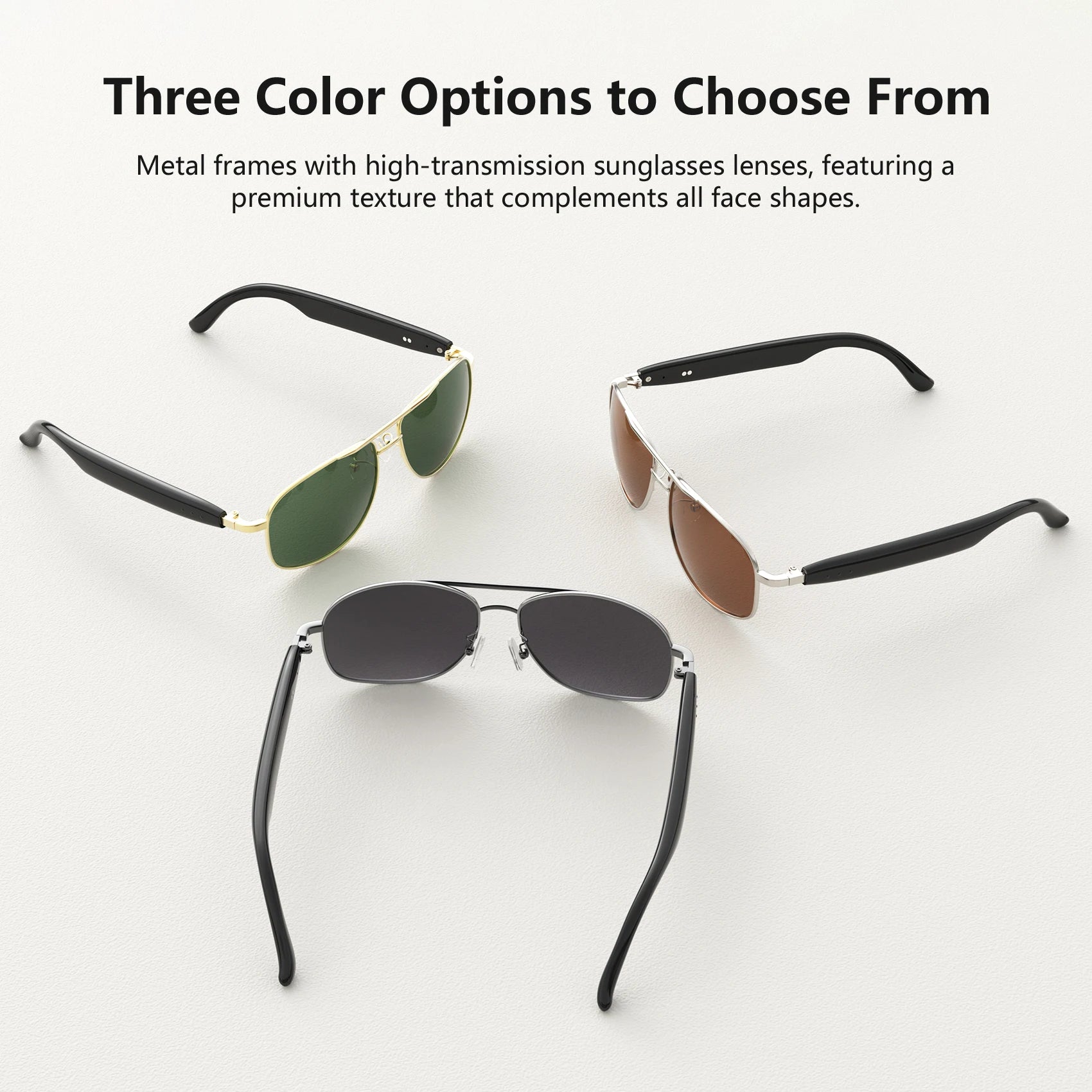 Blackview D1 Pro Smart Glasses | BLE 6.0, Voice Assistant, IP54 Waterproof, UV Protection, Dual Mic & Noise Reduction