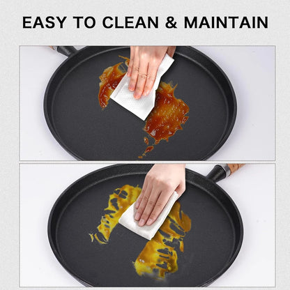 20cm Pre-Seasoned Cast Iron Skillet | Non-Stick Frying Pan for Stove, Oven, Grill & Campfire