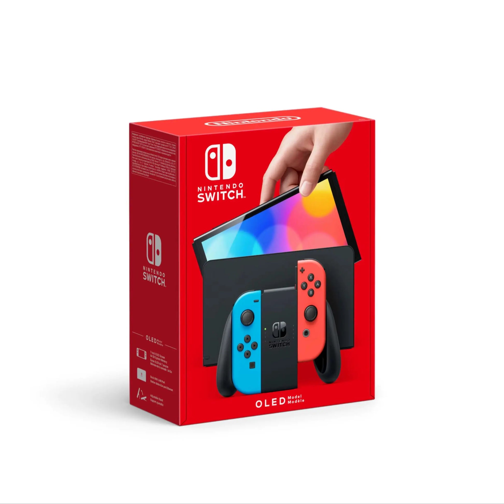 Nintendo Switch OLED Model – 7’’ Vibrant Display Enhanced Audio 64GB Storage & Dock – Portable Console for Home &