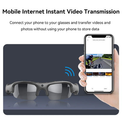 Smart WiFi Cycling Glasses with Polarised Lenses | 1080P HD Video Recording 32GB Memory Card Unisex Sports Eyewear