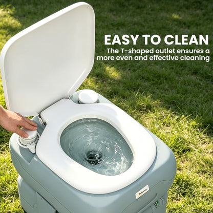 Outsunny 22L Portable Camping Toilet | Anti-Leak Travel Toilet