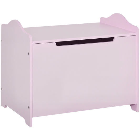 HOMCOM Kids’ Toy Storage Chest – Pink, 60cm