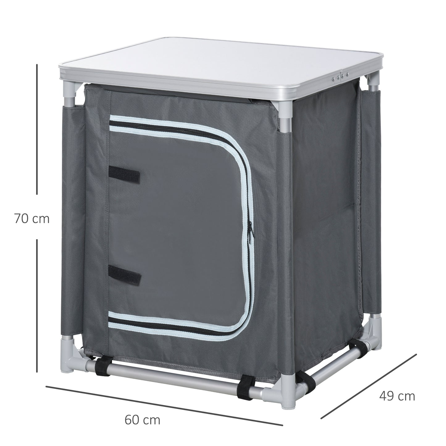 Portable camping kitchen storage organiser