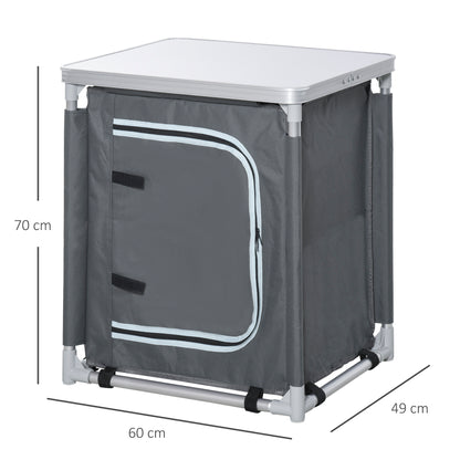Portable camping kitchen storage organiser