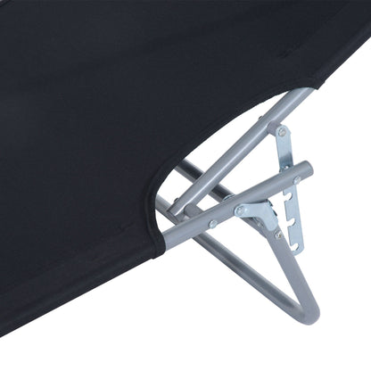 Outsunny 2-Piece Folding Sun Lounger Set | Adjustable Shade