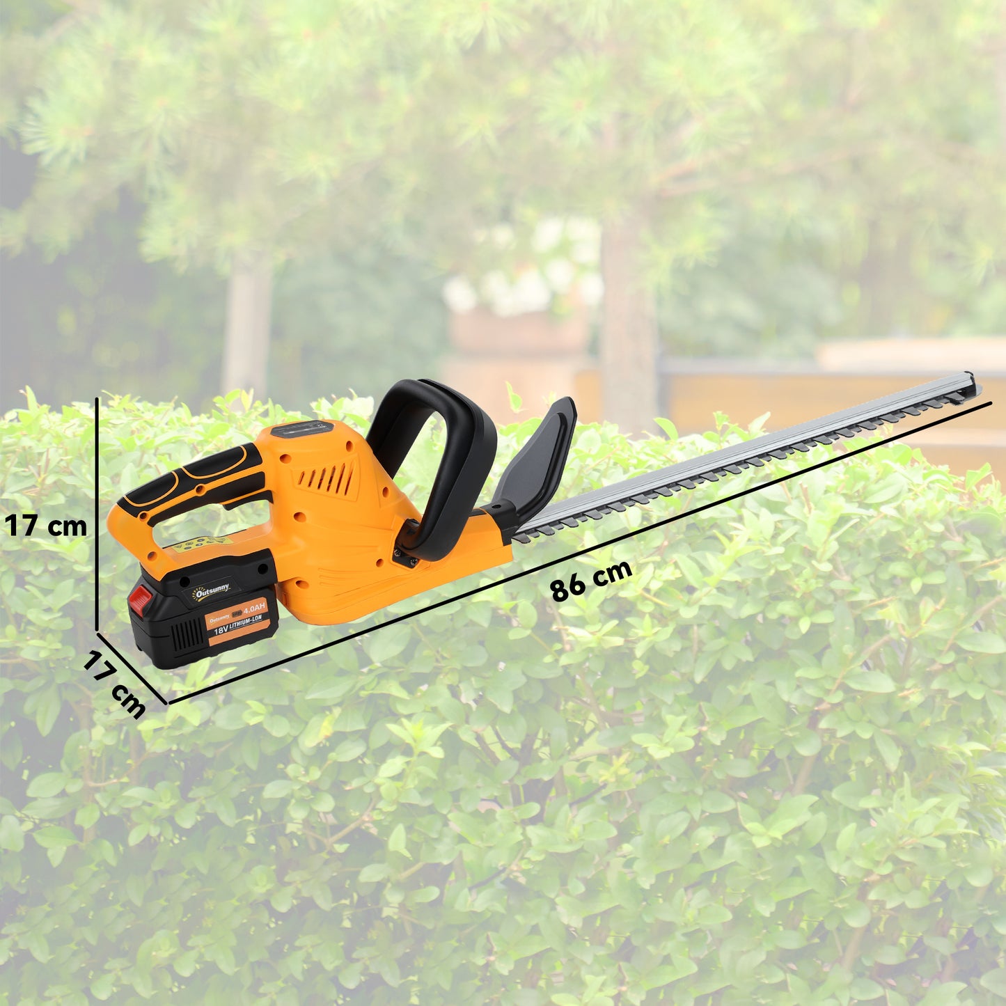 Outsunny 20 Inch Cordless Hedge Trimmer | 18V Cutter