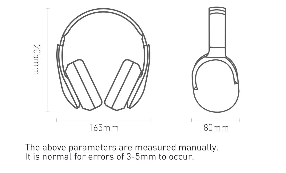 Baseus D02 Pro Wireless Bluetooth Headphones HIFI Stereo Earphones Foldable Sport Headset with Audio Cable foriPhone
