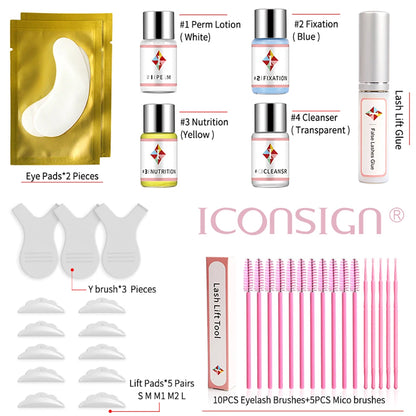Lash Lift Kit | 6–8 Week Curl, Complete 10-Piece Set with Eye Pads & Brushes — Salon & Home Use