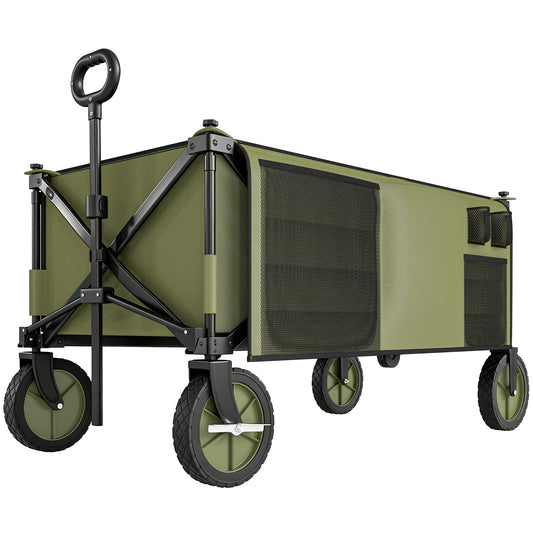 Outsunny 125L festival trolley on wheels with cover