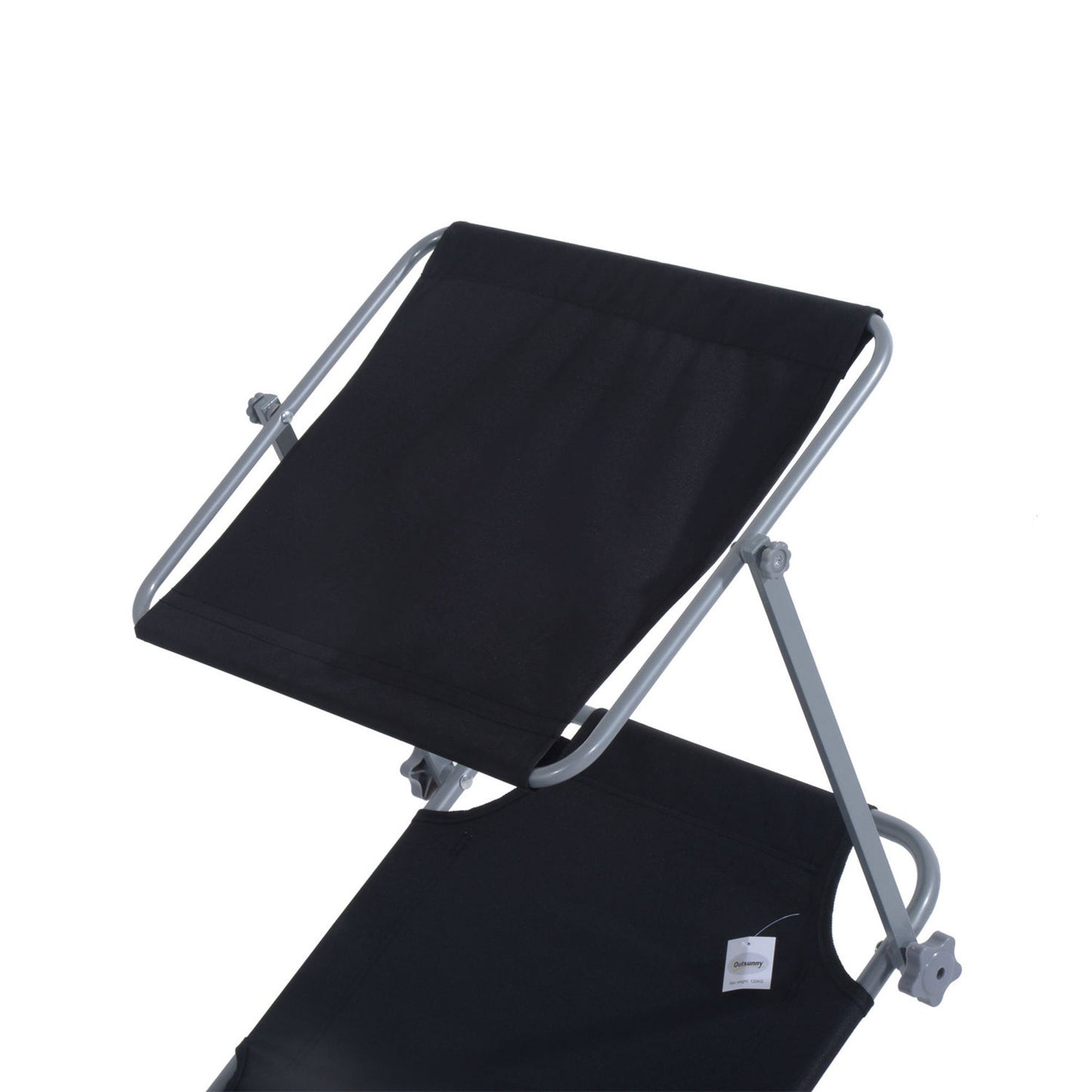 Outsunny 2-Piece Folding Sun Lounger Set | Adjustable Shade