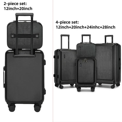 Kono Hardshell Luggage Set | ABS+PC Lightweight, TSA Lock, 4 Spinner Wheels — 2-Piece or 4-Piece, Navy, Grey, Black or Burgundy