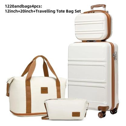 KONO Fashion Luggage Set – Lightweight ABS Hard Shell Suitcases with TSA Lock & 4 Spinner Wheels | 2/3/4/6 Piece Set | UK