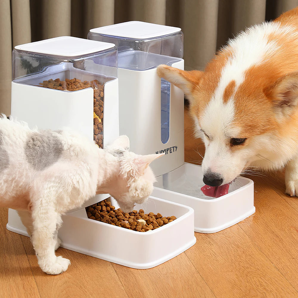 Tieker Automatic Pet Feeder Drinking Fountain 2-Pack Set Travel Pet Supplies Dog Food Cat Food Automatic Dispenser