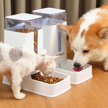Tieker Automatic Pet Feeder Drinking Fountain 2-Pack Set Travel Pet Supplies Dog Food Cat Food Automatic Dispenser
