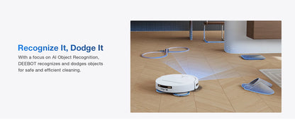 ECOVACS DEEBOT T50 PRO OMNI Robot Vacuum & Mop | 15,000Pa, TruEdge 2.0, ZeroTangle 2.0, OMNI Station — White