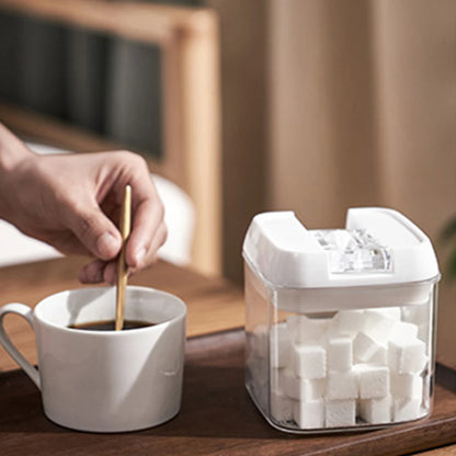 【Lifeideas】7Pcs Airtight Food Storage Containers with Clasp Lids Plastic Clear Jars with Easy Lock Lid Kitchen Pantry Organize