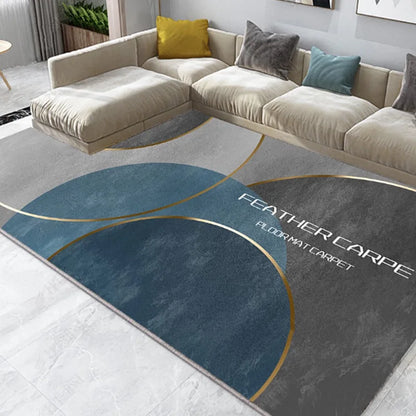 Nordic Geometric Abstract Area Rug – Modern Washable Living Room & Bedroom Carpet / Entrance Mat
