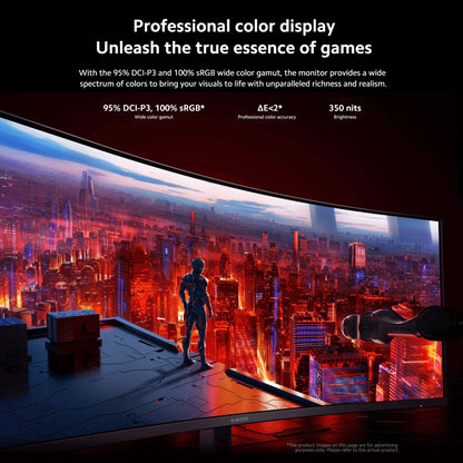 Xiaomi G34WQi 34" Ultrawide Curved Gaming Monitor | 180Hz, 1ms, 3440×1440 WQHD, 1500R, AMD FreeSync Premium — Black, UK Plug