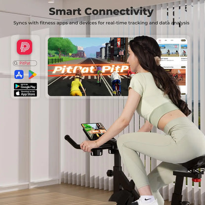 Exercise Bike Home Ergometer Exercise Bike with Adjustable Magnetic Resistance Indoor Bicycle LCD Display 100 kg Load Capacity