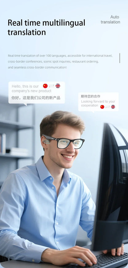 Xiaomi 4k Hd Ai Smart Glasses Camera Wearable Mini Camera Bluetooth Call Voice Assistant Control Smart Sports Camera Glasses