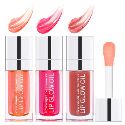 Hydrating Lip Glow Oil Long Lasting Plumping Lip Gloss Transparent Toot Lip Balm Moisturizing Lip Oil for Lip Care