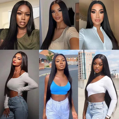 30–40 Inch Bone Straight Brazilian Human Hair Bundles – 100% Human Hair Weft, Natural Colour, 3–4 Bundle Deal | Remy | UK