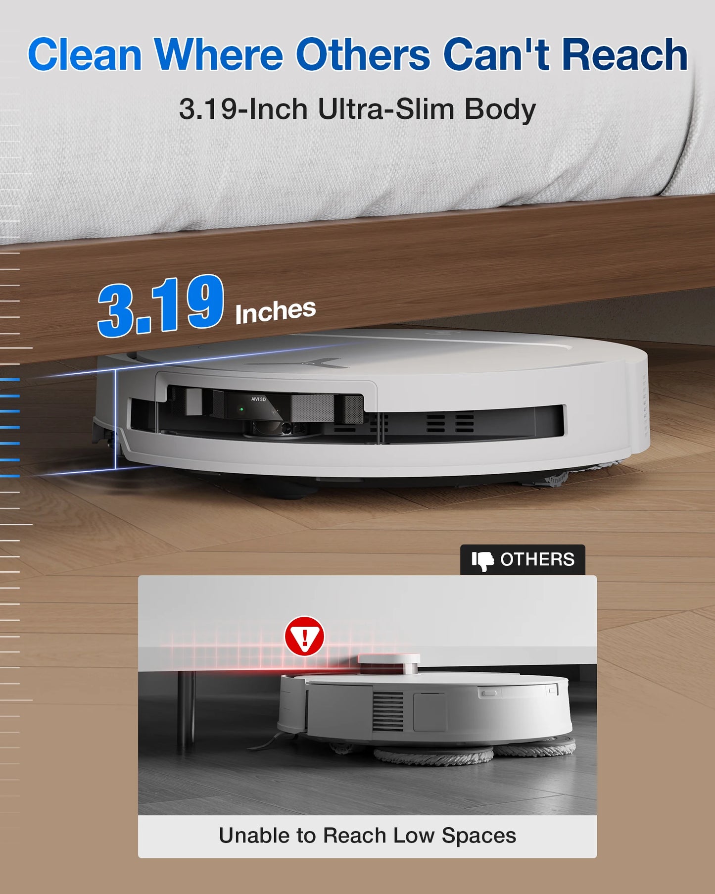 ECOVACS DEEBOT T50 PRO OMNI Robot Vacuum & Mop | 15,000Pa, TruEdge 2.0, ZeroTangle 2.0, OMNI Station — White