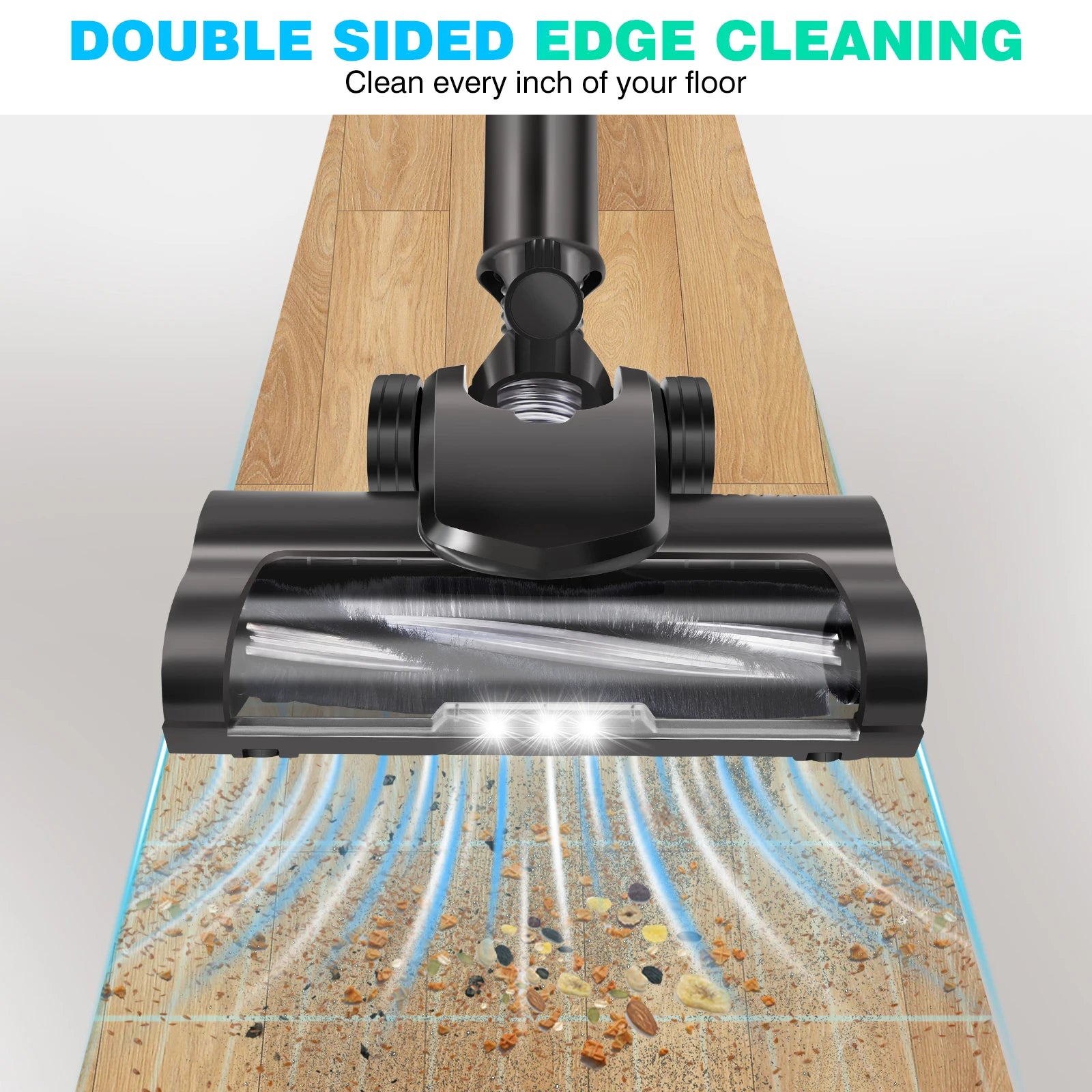 Cordless Vacuum Cleaner,Wall Hanging Stick Vacuum Cleaner 17KPA Pet Hoover Vacuum Cleaner with Tangle-Free Brush,3000mAh Battery