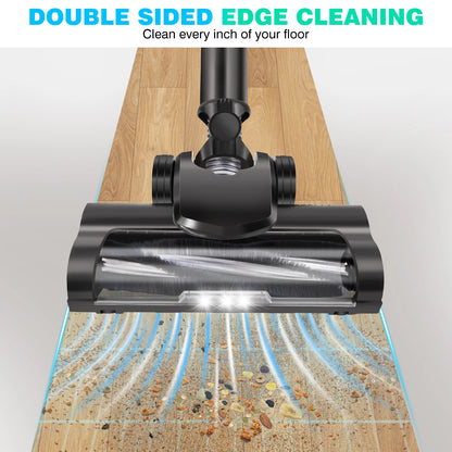 Cordless Vacuum Cleaner,Wall Hanging Stick Vacuum Cleaner 17KPA Pet Hoover Vacuum Cleaner with Tangle-Free Brush,3000mAh Battery