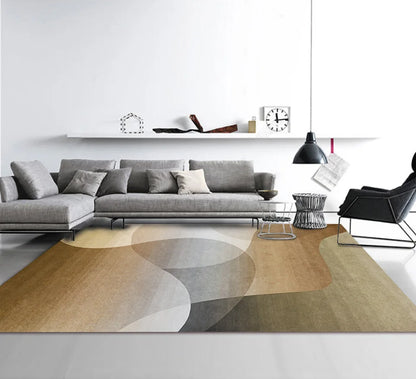 Nordic Geometric Abstract Area Rug – Modern Washable Living Room & Bedroom Carpet / Entrance Mat