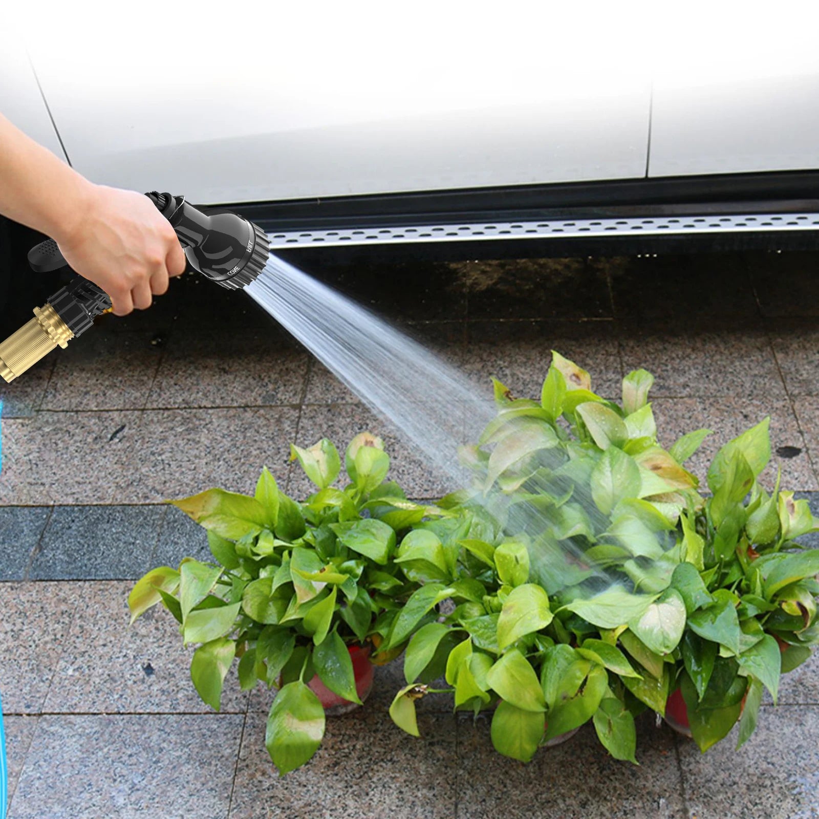 Expandable Garden Hose with 8-Function Adjustable Spray Gun – Lightweight Leak-Proof & Space-Saving