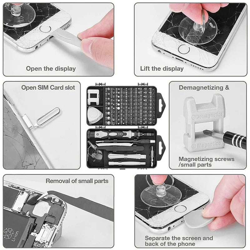 122-in-1 Precision Screwdriver Set | Magnetic Bits Phillips Torx Nut Drivers | Chrome Vanadium Steel | Electronic