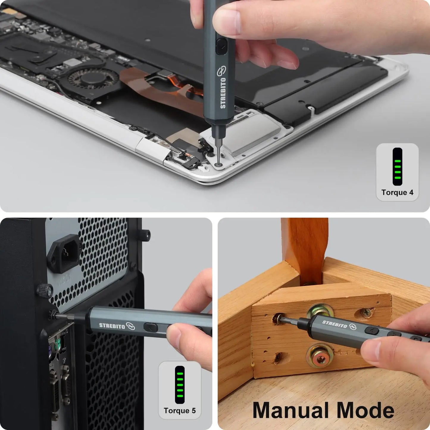 Precision Electric Screwdriver Set 68 in 1 Cordless 64 S2 Precision Drill Bits 5 Torque Settings LED Hand Repair Tool