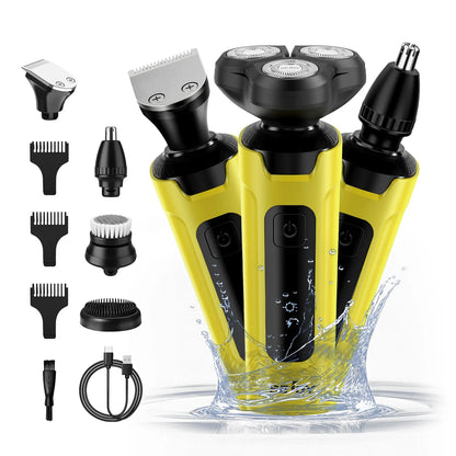 SEJOY 3 In 1 Multifunction Mens Electric Shaver Powerful Beard Nose Hair Trimmer Shaving Machine Electric Razor Waterproof
