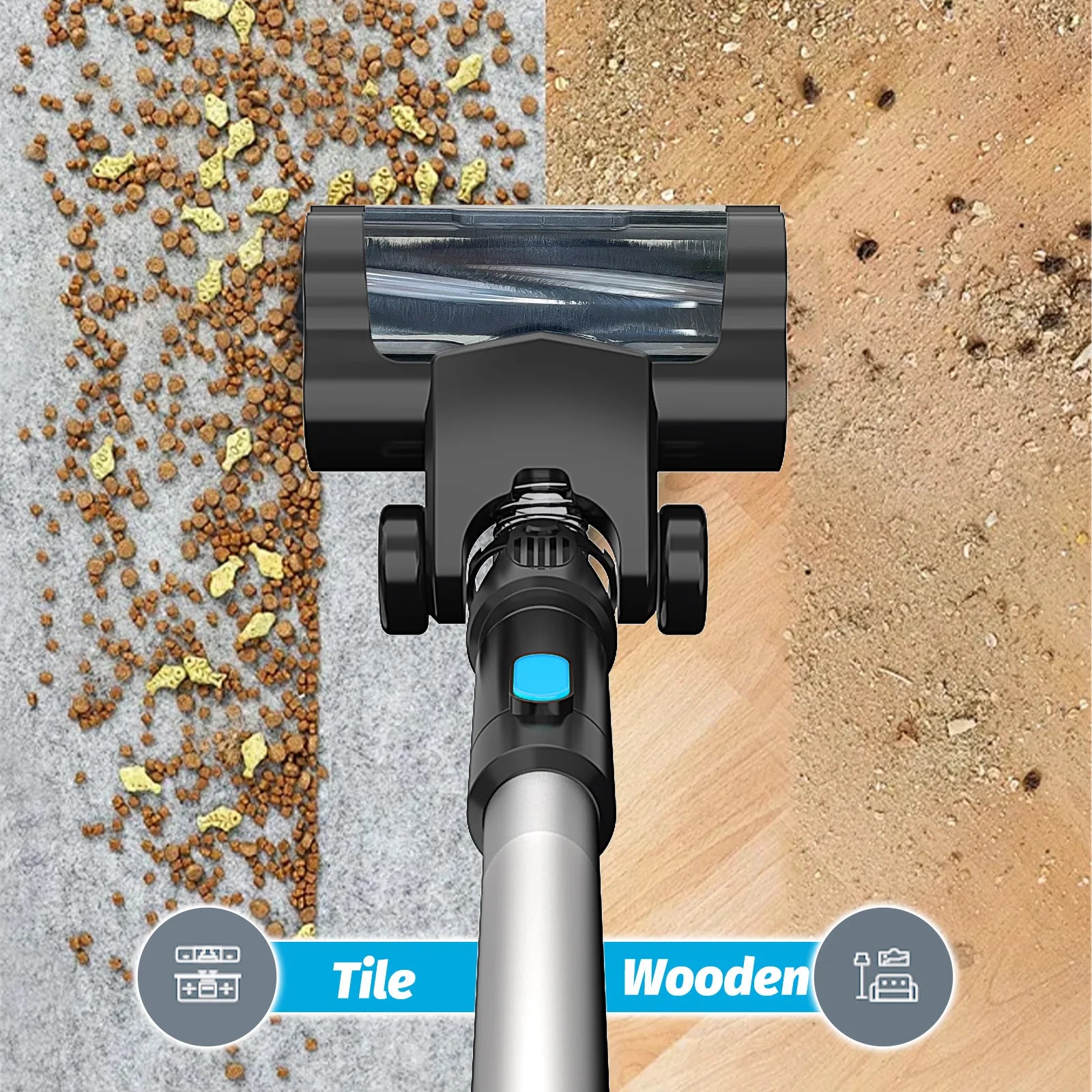 200W Cordless Vacuum Cleaner 3-in-1 Self-Standing Handheld Vacuum 30KPA Brushless Stick Vacuum for Carpet/Hard Floor/Pet Hair Clean