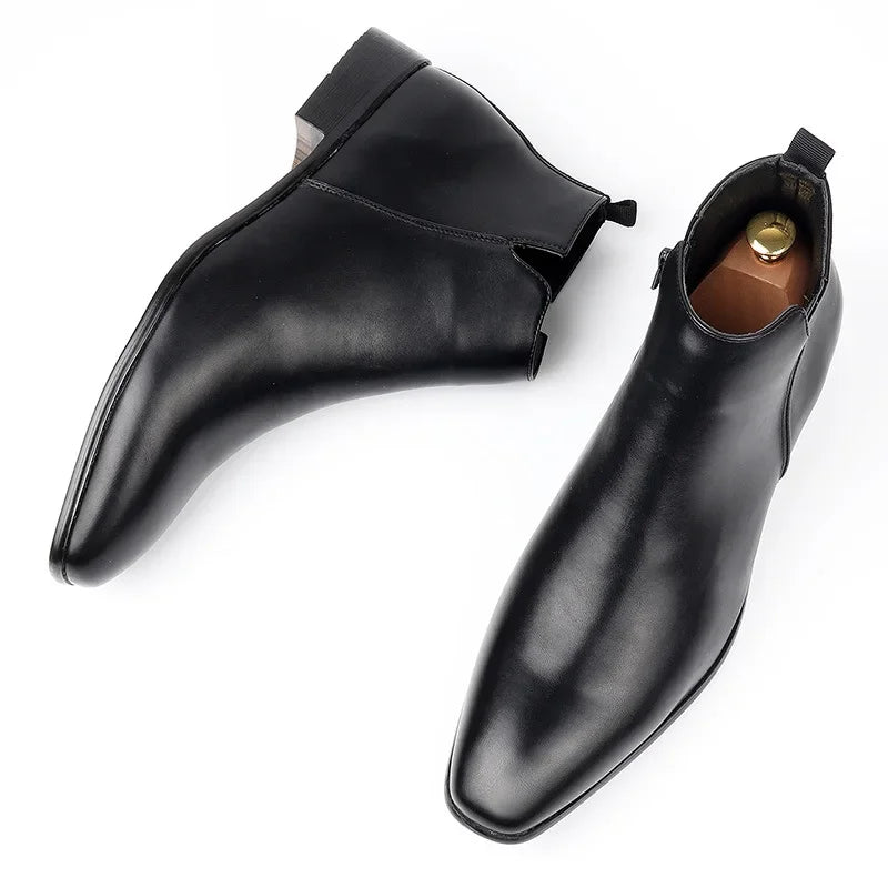 Men's Classic Chelsea Boots | Square Toe, Slip-On, British Style, Sizes EU 40-50 (US 7-17) — 10 Colours