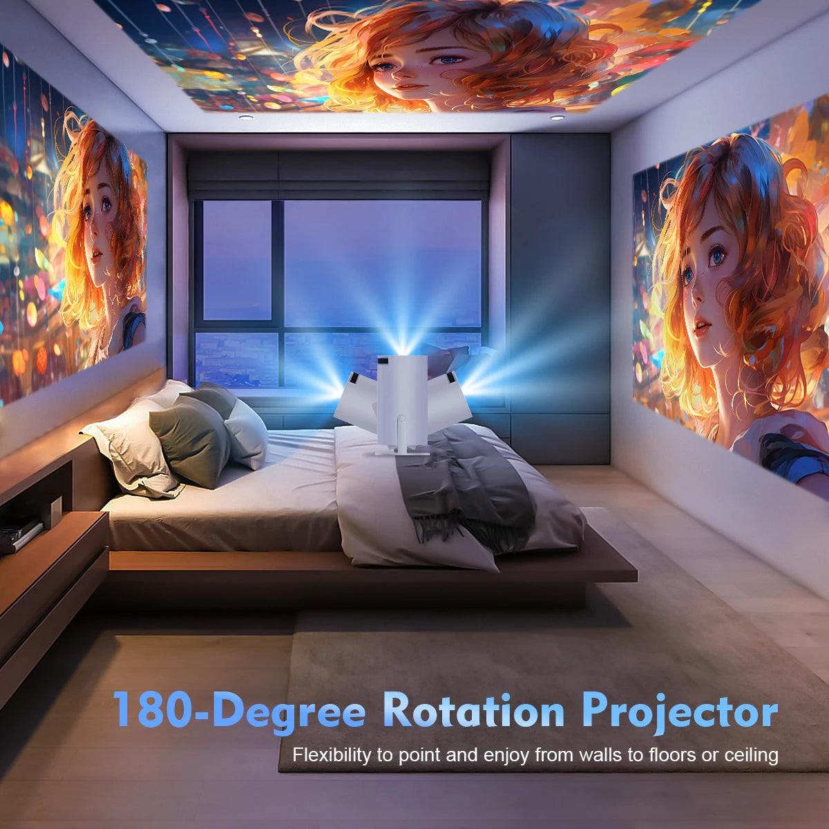 Magcubic Projector HY300 Pro 4K Android 11 Dual Wifi6 260ANSI Allwinner H713 BT5.0 1080P 1280*720P Home Cinema Outdoor