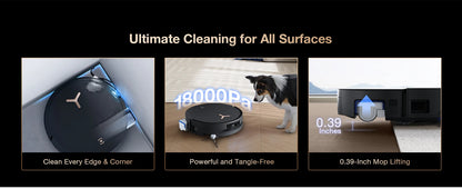 ECOVACS DEEBOT X8 PRO OMNI Robot Vacuum & Mop | 18,000Pa Suction, Self-Washing Mop, AI Navigation, 12-in-1 OMNI Station — Black