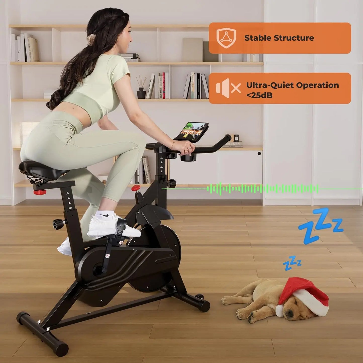 Exercise Bike Home Ergometer Exercise Bike with Adjustable Magnetic Resistance Indoor Bicycle LCD Display 100 kg Load Capacity