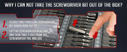 75 in 1 Precision Electric Screwdriver Set with 71 Magnetic Phillips Torx Bits 3 LED Lights Multifunctional Power