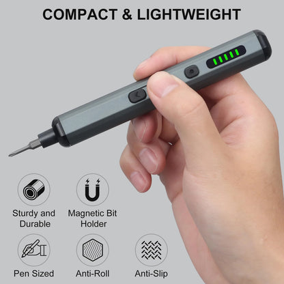 Precision Electric Screwdriver Set 68 in 1 Cordless 64 S2 Precision Drill Bits 5 Torque Settings LED Hand Repair Tool