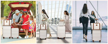 KONO Fashion Luggage Set – Lightweight ABS Hard Shell Suitcases with TSA Lock & 4 Spinner Wheels | 2/3/4/6 Piece Set | UK
