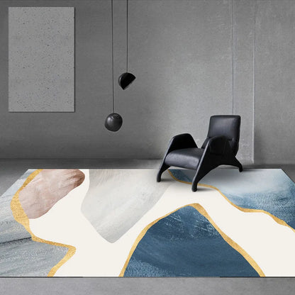 Nordic Geometric Abstract Area Rug – Modern Washable Living Room & Bedroom Carpet / Entrance Mat