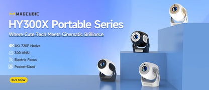 Magcubic Projector HY300 Pro 4K Android 11 Dual Wifi6 260ANSI Allwinner H713 BT5.0 1080P 1280*720P Home Cinema Outdoor